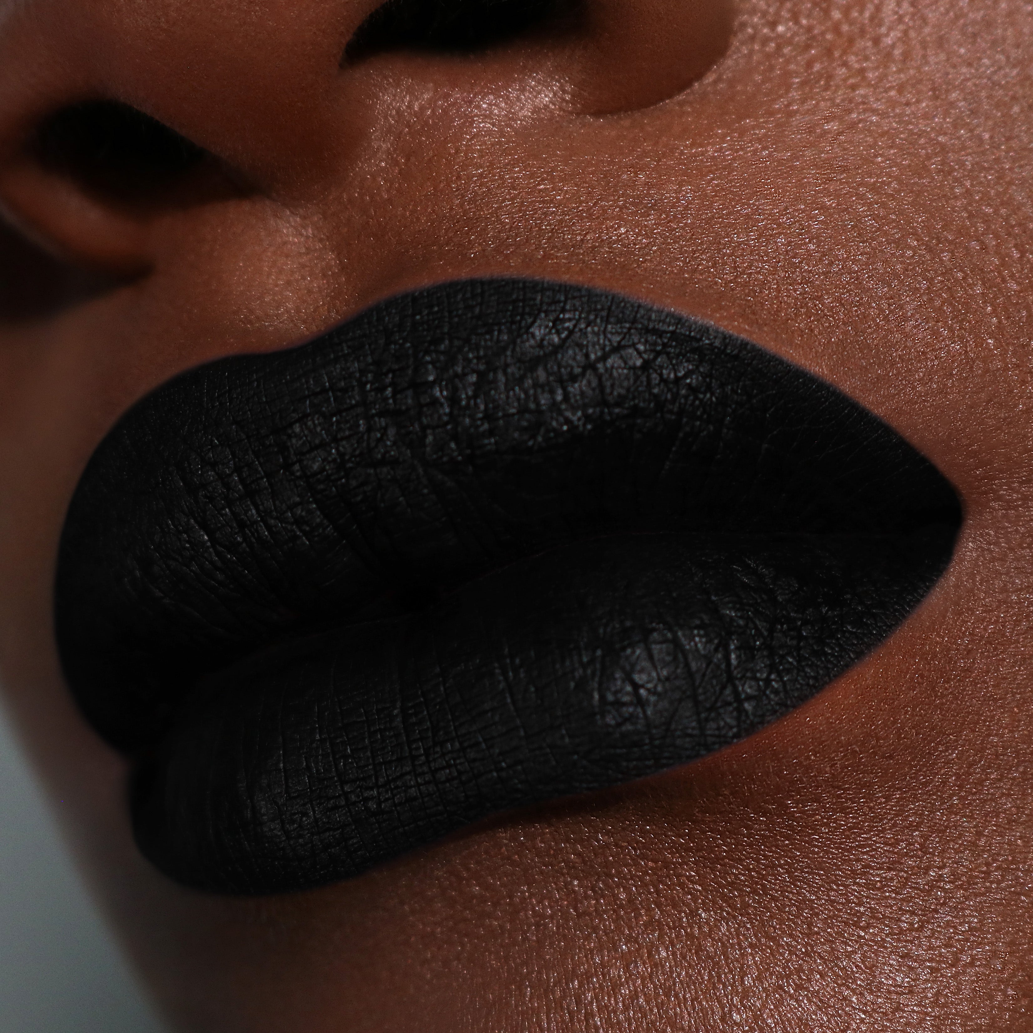 Black lipstick, black matte liquid lipstick, black matte lip product, yvaexpressions, anime makeup, matte lipstick, black makeup, anime makeup. witch's brew, black lipstick swatch