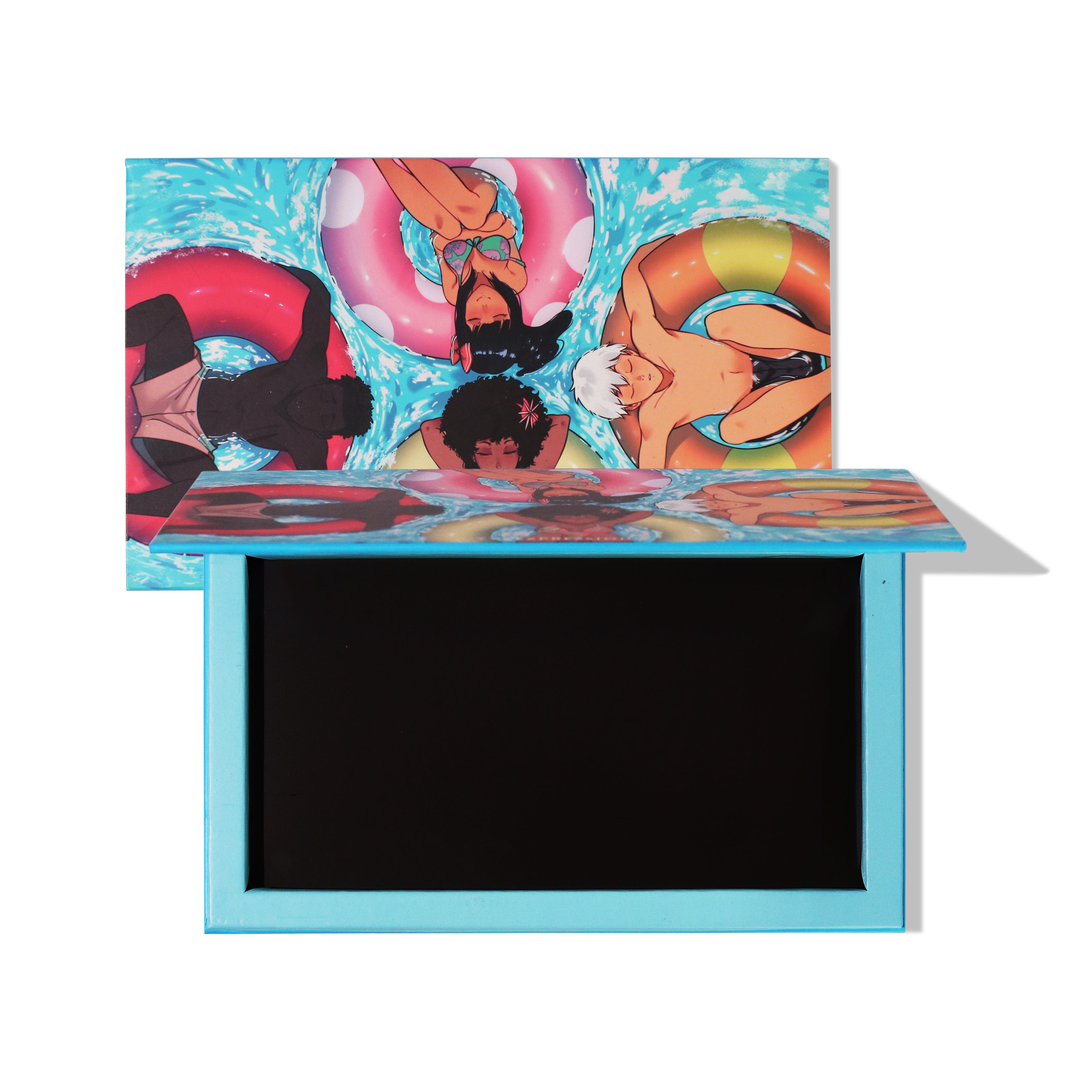 Anime beach episode magnetic palette for eyeshadow makeup storage, magentic palette for single eyeshadow pans